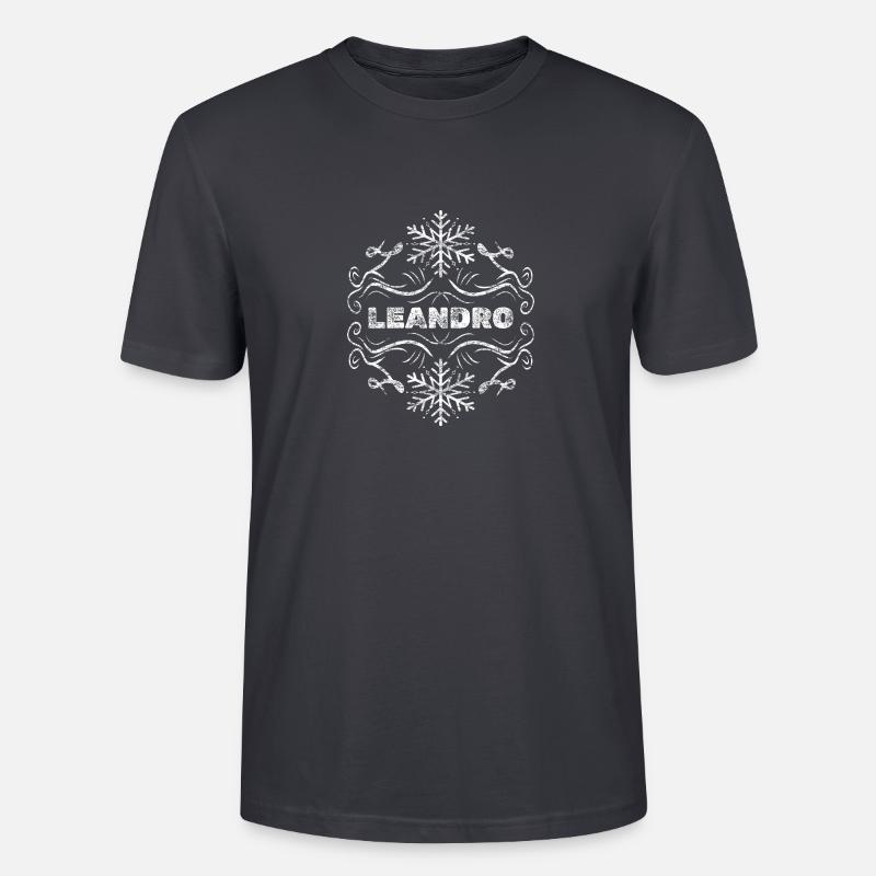 Flocon de glace Leandro - T-shirt bio CRAFTER Stanley Stella Unisexe - bleu gris foncé
