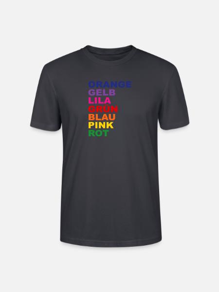 Regenbogen T-Shirt - Stanley/Stella Unisex Bio-T-Shirt CRAFTER - Dunkles Graublau
