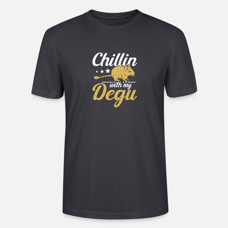 Chillin avec mon octodon - T-shirt bio CRAFTER Stanley Stella Unisexe - bleu gris foncé
