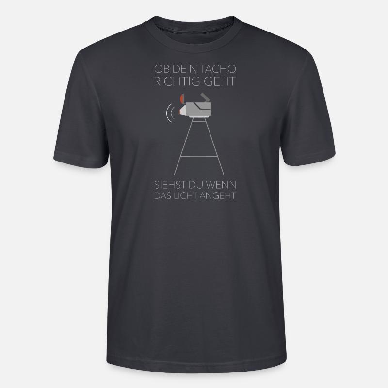 Tacho Tuning Auto Spruch Geschenk - Stanley/Stella Unisex Bio-T-Shirt CRAFTER - Dunkles Graublau