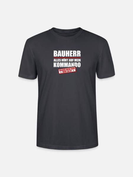 Bauherr Bauleiter Richtfest - Stanley/Stella Unisex Bio-T-Shirt CRAFTER - Dunkles Graublau