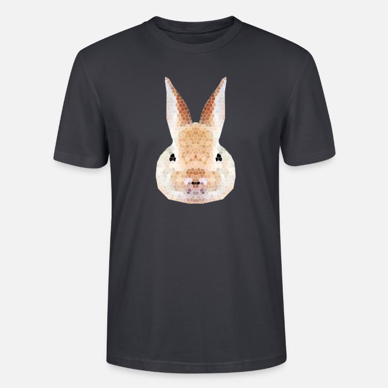 Polygone de lapin – Low Poly - T-shirt bio CRAFTER Stanley Stella Unisexe - bleu gris foncé