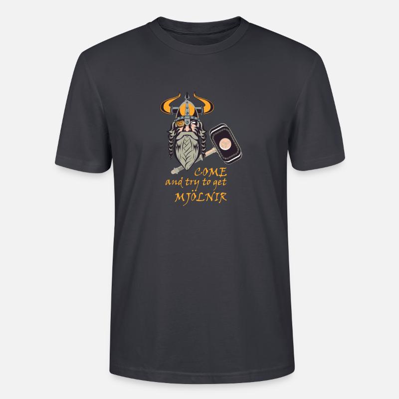 Try to get Mjölnir - Stanley/Stella Unisex Bio-T-Shirt CRAFTER - Dunkles Graublau