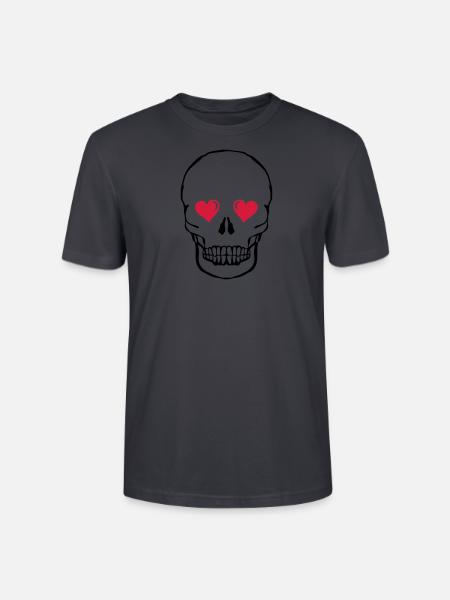 skull love 002 - Stanley/Stella CRAFTER Unisex Organic T-Shirt - India Ink Grey