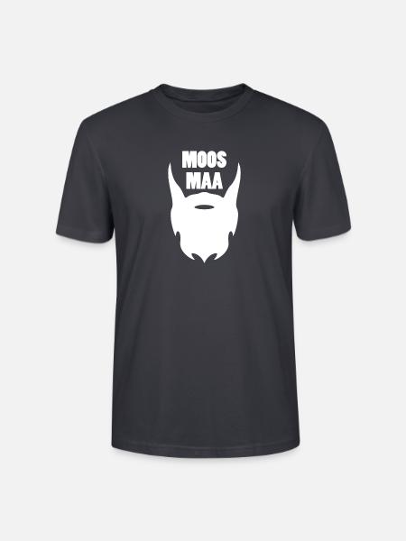 Moosmaa Vogtland Hipster Bart Geschenk - Stanley/Stella Unisex Bio-T-Shirt CRAFTER - Dunkles Graublau
