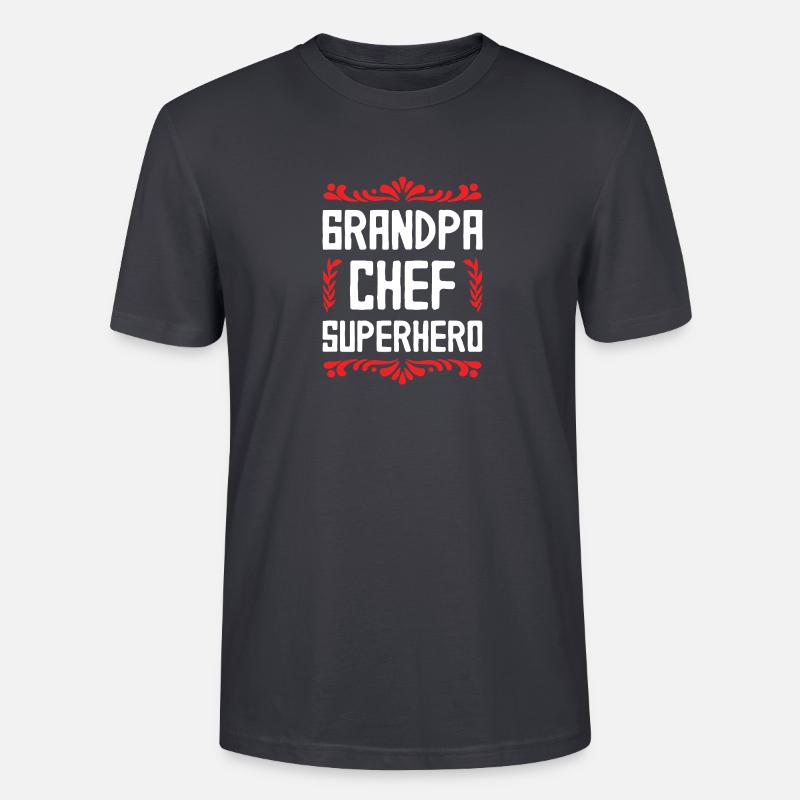 Opa Chef Superheld - Stanley/Stella Unisex Bio-T-Shirt CRAFTER - Dunkles Graublau