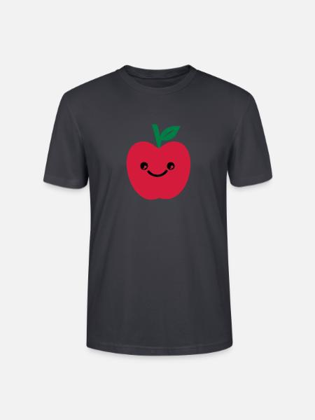 apple smile - Stanley/Stella CRAFTER Unisex Organic T-Shirt - India Ink Grey