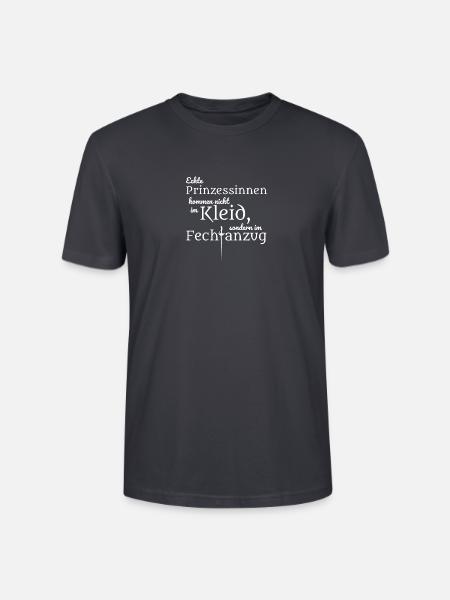 Echte Prinzessinnen fechten - Stanley/Stella Unisex Bio-T-Shirt CRAFTER - Dunkles Graublau