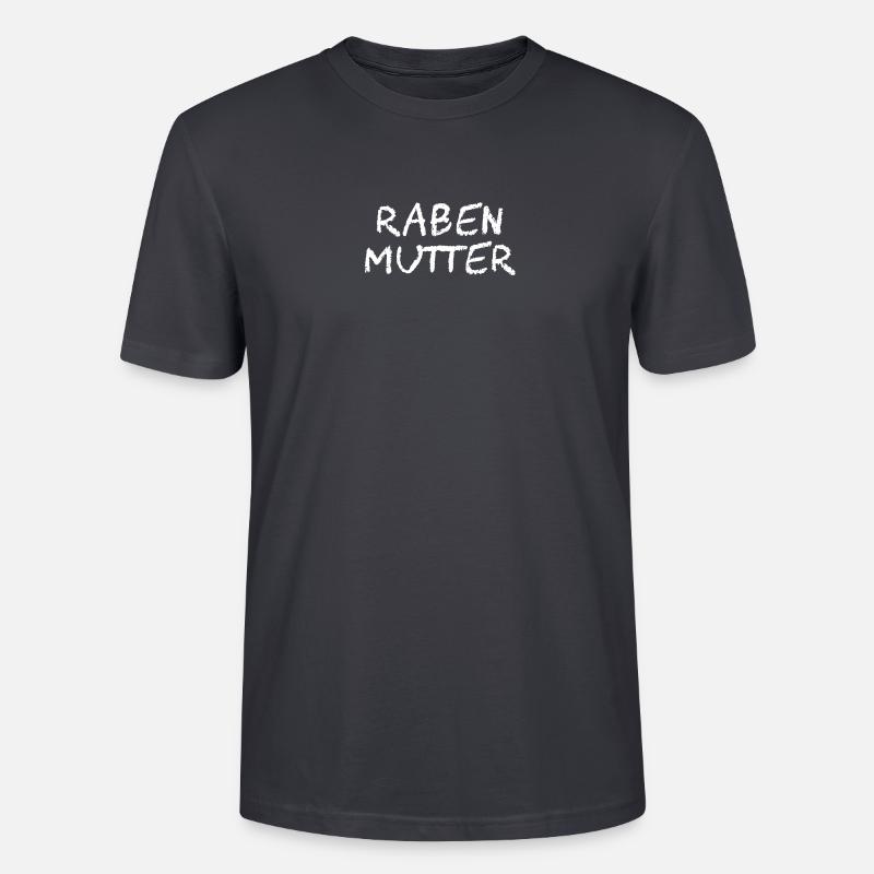 Rabenmutter Tshirt - Stanley/Stella Unisex Bio-T-Shirt CRAFTER - Dunkles Graublau