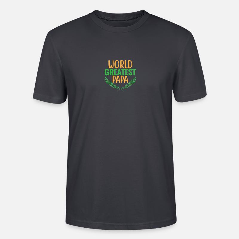 Papa Werdender Vater Geschenk Geschenkidee - Stanley/Stella Unisex Bio-T-Shirt CRAFTER - Dunkles Graublau