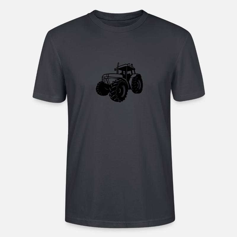 traktor 001 - Stanley/Stella Unisex Bio-T-Shirt CRAFTER - Dunkles Graublau