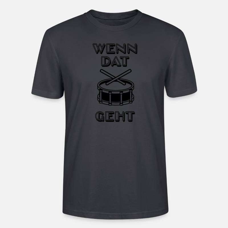 Wenn das Trömmelchen geht - Karneval - Stanley/Stella Unisex Bio-T-Shirt CRAFTER - Dunkles Graublau