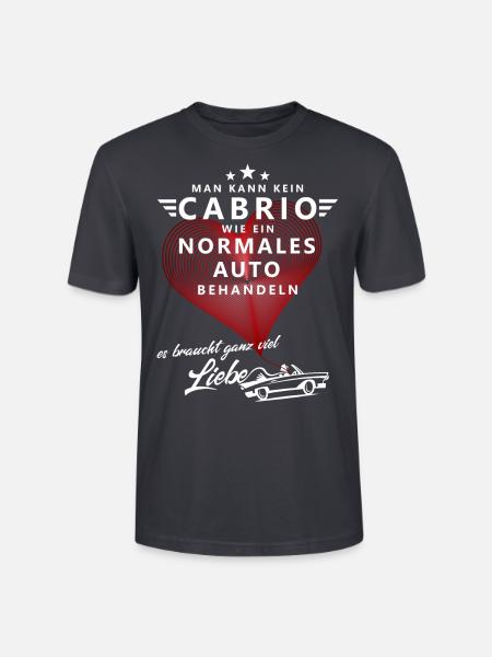 Cabrio Fahrer Spruch - Stanley/Stella Unisex Bio-T-Shirt CRAFTER - Dunkles Graublau