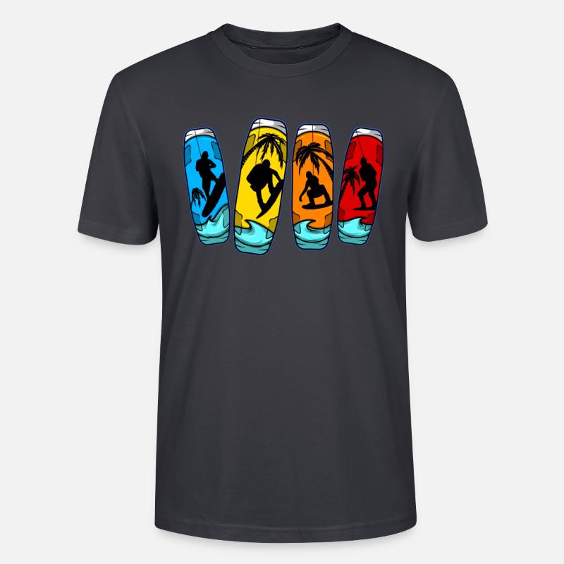 Wakeboarding Wakeboards Wakeboarder Wakeboard - Stanley/Stella Unisex Bio-T-Shirt CRAFTER - Dunkles Graublau
