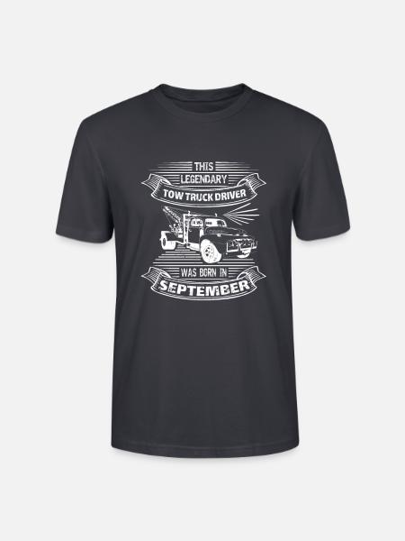 Legendärer Abschleppwagenfahrer im September - Stanley/Stella Unisex Bio-T-Shirt CRAFTER - Dunkles Graublau