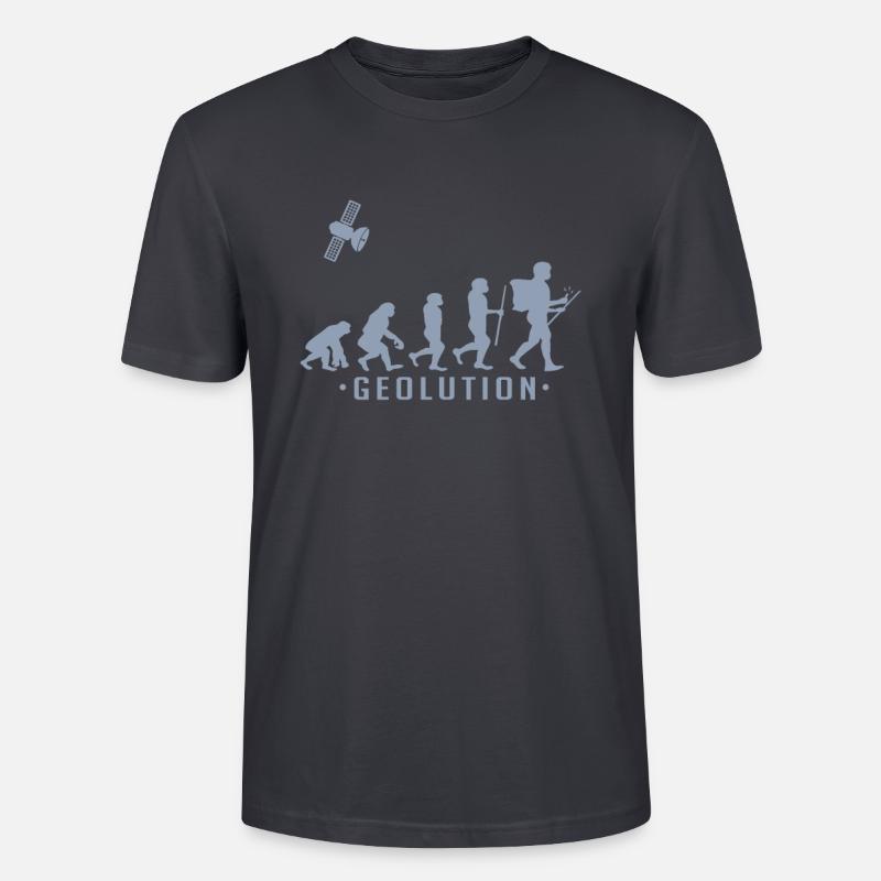 Geocaching evolution Shirt Geolution - Stanley/Stella CRAFTER Unisex Organic T-Shirt - India Ink Grey