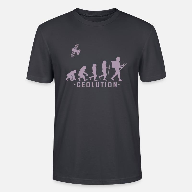 Geocaching evolution Shirt Geolution - Stanley/Stella CRAFTER Unisex Organic T-Shirt - India Ink Grey