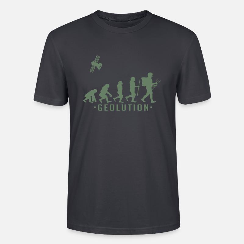 Geocaching evolution Shirt Geolution - Stanley/Stella CRAFTER Unisex Organic T-Shirt - India Ink Grey