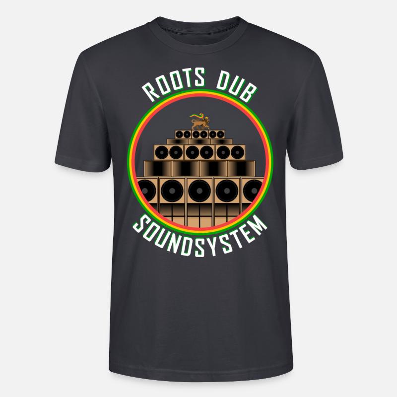 Système audio Roots Dub - T-shirt bio CRAFTER Stanley Stella Unisexe - bleu gris foncé