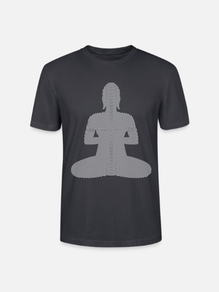 Hynotic BUDDHA weiß - Stanley/Stella Unisex Bio-T-Shirt CRAFTER - Dunkles Graublau