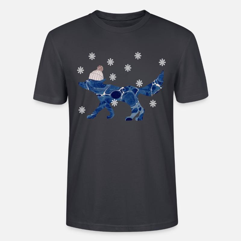 fuchs mit mütze e 12 - Stanley/Stella Unisex Bio-T-Shirt CRAFTER - Dunkles Graublau