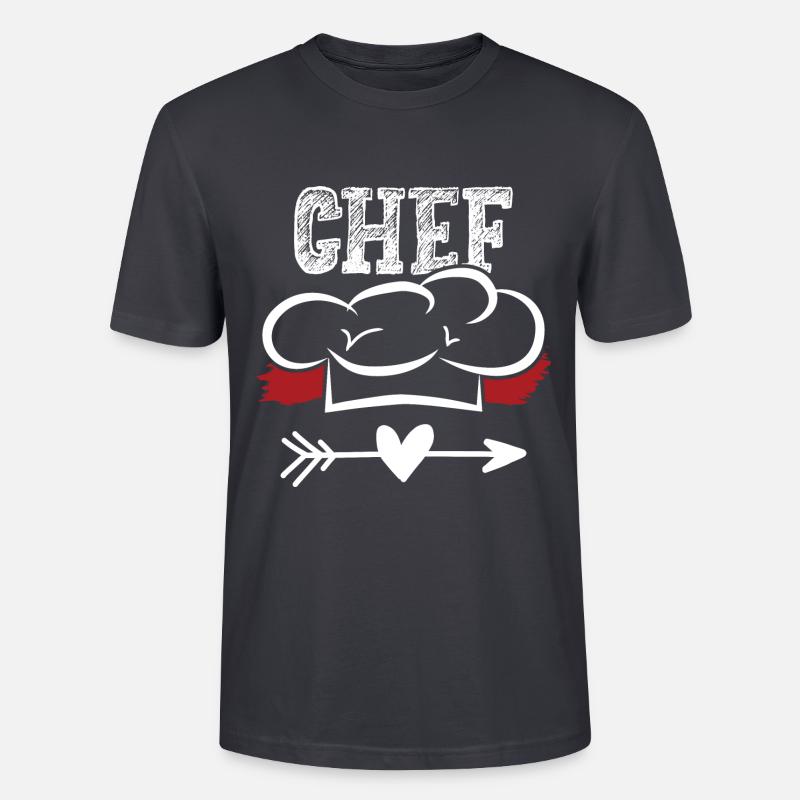 chef koch - Stanley/Stella Unisex Bio-T-Shirt CRAFTER - Dunkles Graublau