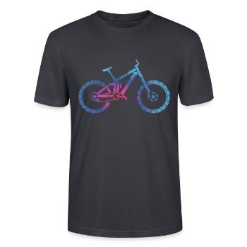 Enduro Bike MTB Anatomy - Stanley/Stella Unisex Bio-T-Shirt CRAFTER - Dunkles Graublau - Vorne - Alina (178cm) & Michal (187cm)