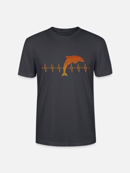 Dolphin, Rettet die Wale, Delfin - Stanley/Stella Unisex Bio-T-Shirt CRAFTER - Dunkles Graublau