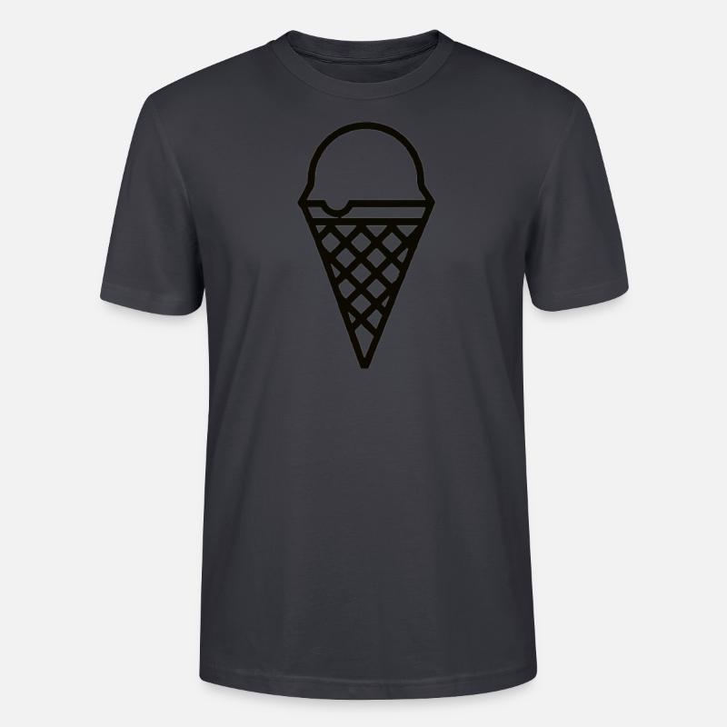 Eis Geschenkidee Eistüte Eiswaffel - Stanley/Stella Unisex Bio-T-Shirt CRAFTER - Dunkles Graublau