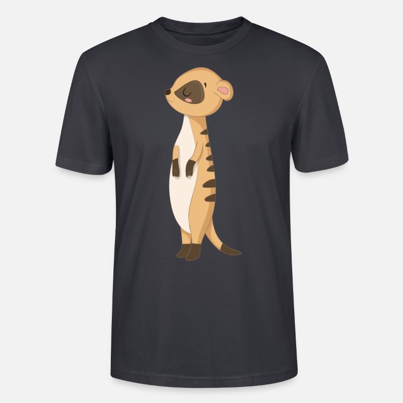 Süßes Erdmännchen Manguste - Stanley/Stella Unisex Bio-T-Shirt CRAFTER - Dunkles Graublau