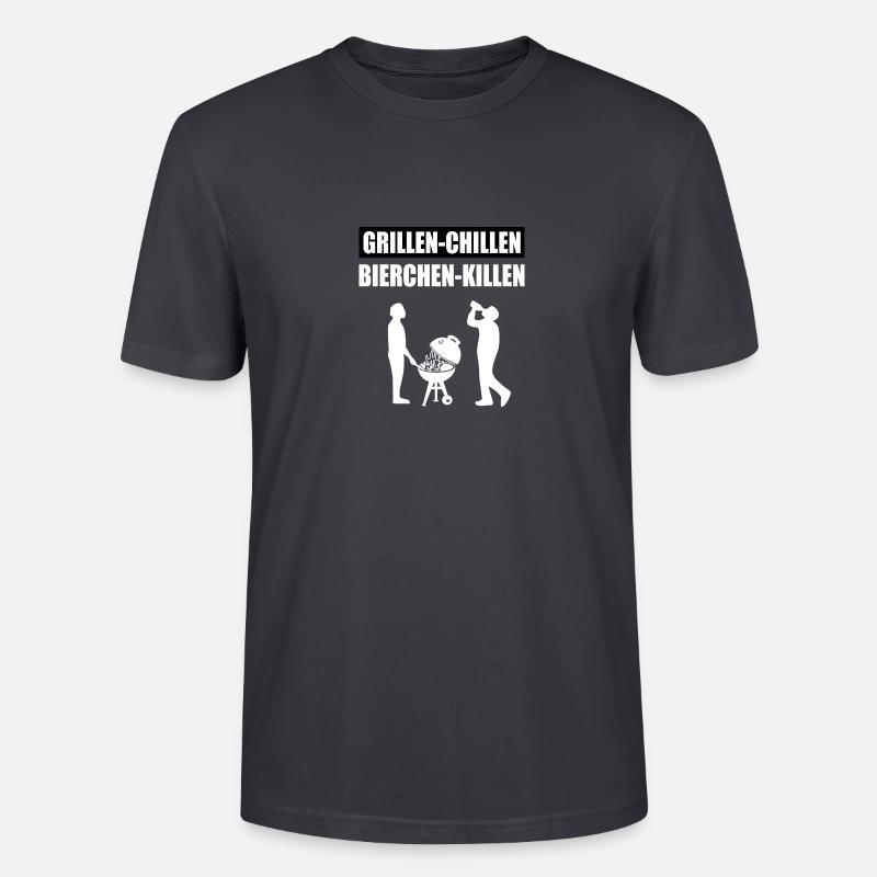 BBQ - Stanley/Stella Unisex Bio-T-Shirt CRAFTER - Dunkles Graublau