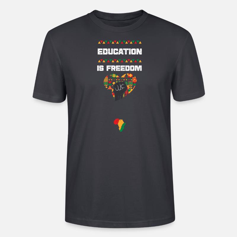 L’éducation, c’est la liberté - T-shirt bio CRAFTER Stanley Stella Unisexe - bleu gris foncé