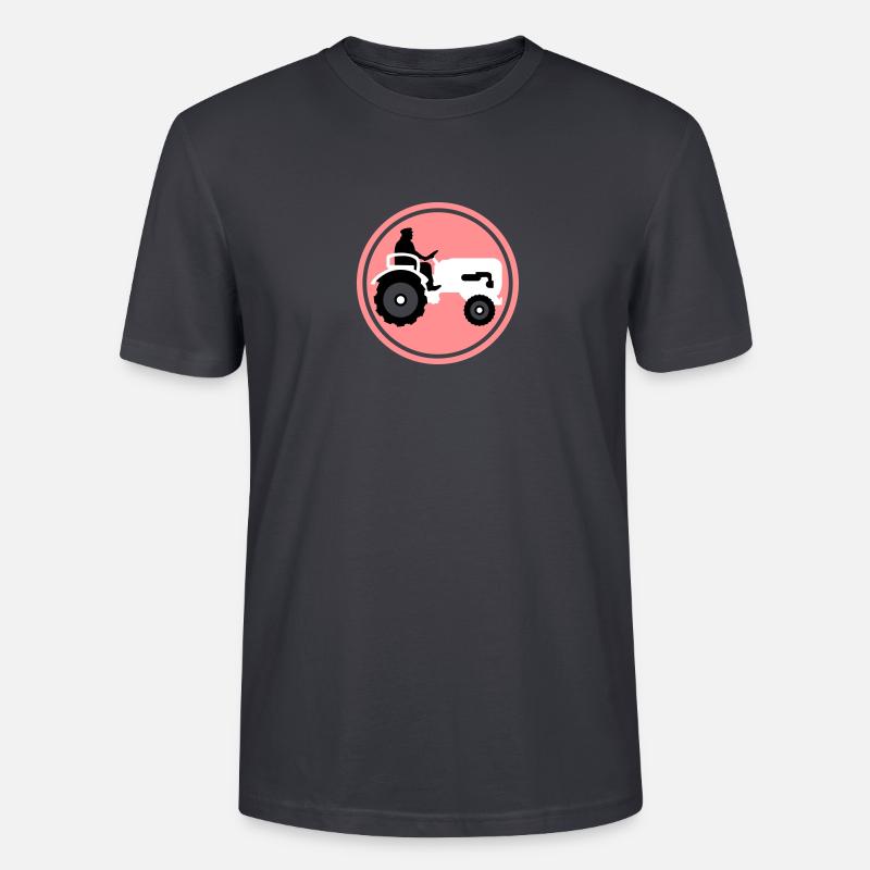 bauer_mit_traktor_032013_a_3c - Stanley/Stella Unisex Bio-T-Shirt CRAFTER - Dunkles Graublau