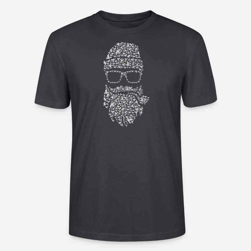 birds beard - Stanley/Stella Unisex Bio-T-Shirt CRAFTER - Dunkles Graublau