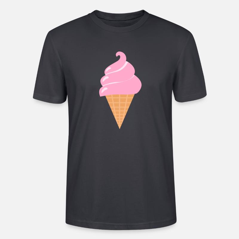 Softeis Eis - Rosa Sommer Eis - Stanley/Stella Unisex Bio-T-Shirt CRAFTER - Dunkles Graublau