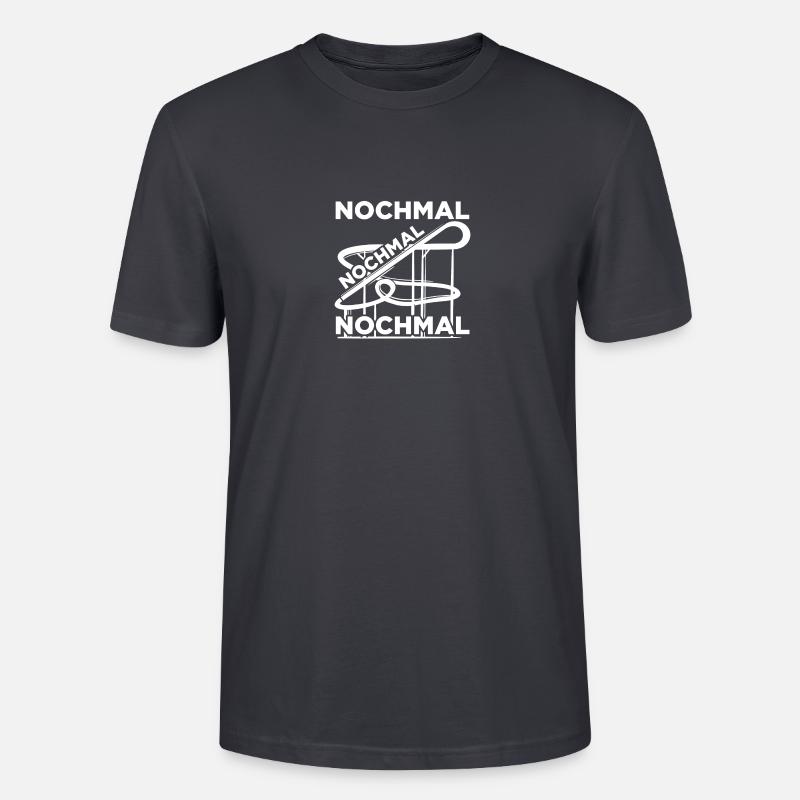 Nochmal Freizeitpark Rollercoaster Achterbahn - Stanley/Stella Unisex Bio-T-Shirt CRAFTER - Dunkles Graublau