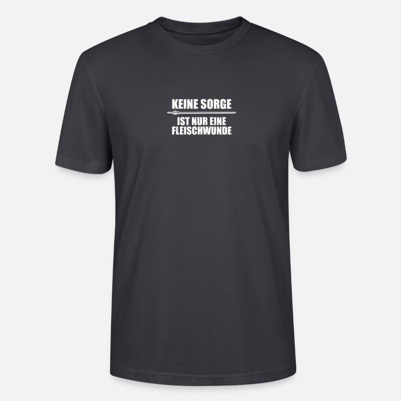 Fleischwunde Bogen Bogenschießen Bogenschütze - Stanley/Stella Unisex Bio-T-Shirt CRAFTER - Dunkles Graublau