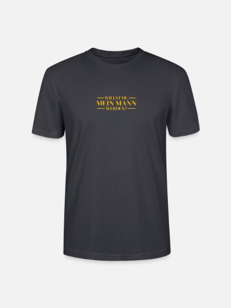 Mein Mann Heiratsantrag Hochzeitsantrag - Stanley/Stella Unisex Bio-T-Shirt CRAFTER - Dunkles Graublau