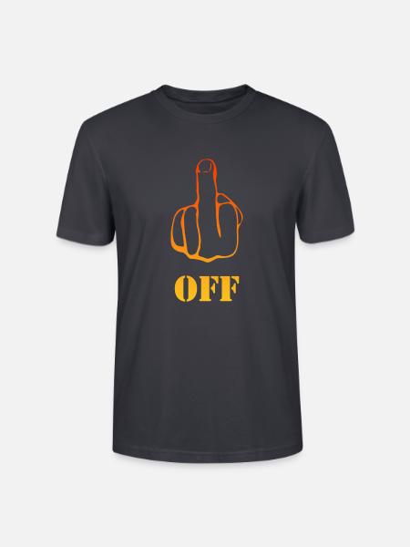 Fuck off - Stanley/Stella Unisex Bio-T-Shirt CRAFTER - Dunkles Graublau