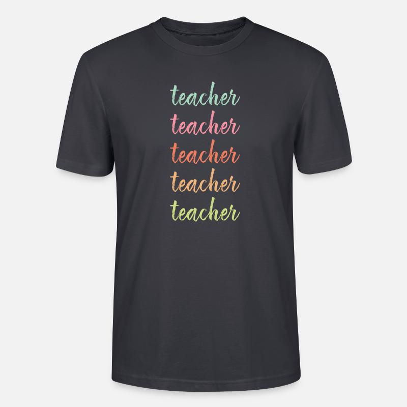 Lehrer Lehrer Lehrer Lehrer - Stanley/Stella Unisex Bio-T-Shirt CRAFTER - Dunkles Graublau