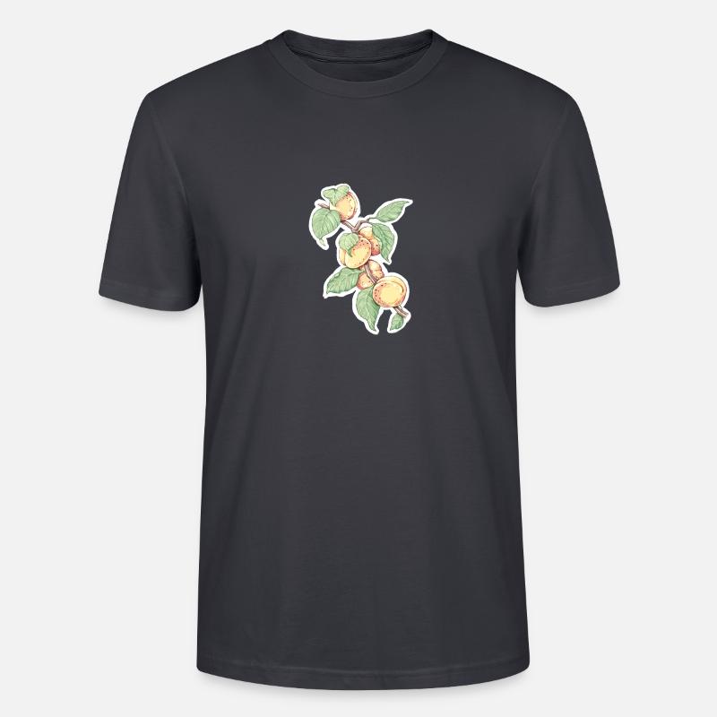Ein Zweig Aprikosen oder Pfirsiche - Stanley/Stella Unisex Bio-T-Shirt CRAFTER - Dunkles Graublau