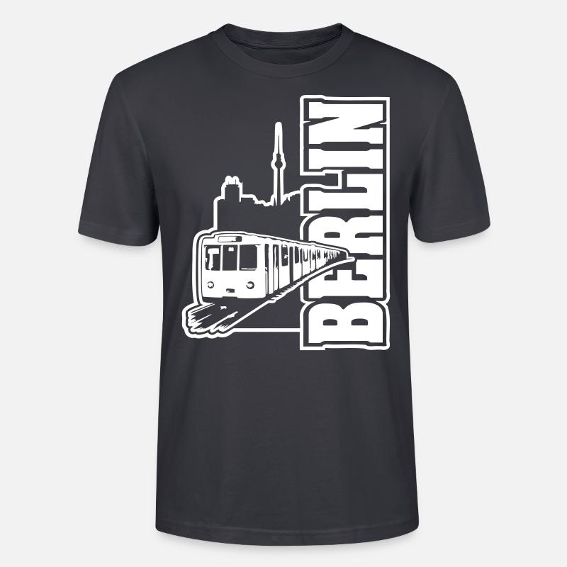 Berlin U Bahn diff - Stanley/Stella Unisex Bio-T-Shirt CRAFTER - Dunkles Graublau