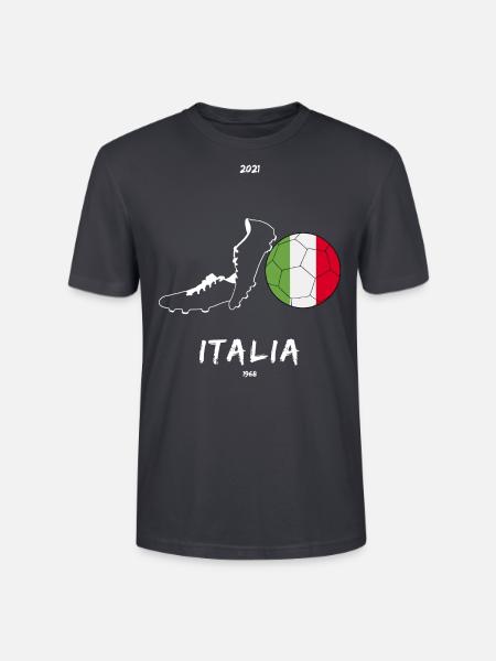 Italien, Fußball - Stanley/Stella Unisex Bio-T-Shirt CRAFTER - Dunkles Graublau