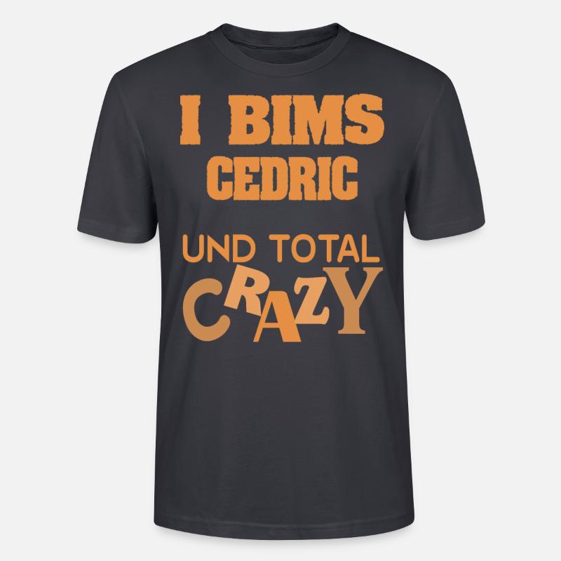 Crazy Cedric - Stanley/Stella Unisex Bio-T-Shirt CRAFTER - Dunkles Graublau