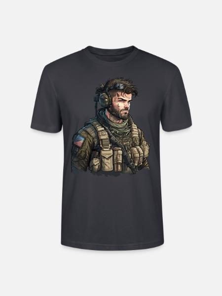 Special Forces Geschenk - Stanley/Stella Unisex Bio-T-Shirt CRAFTER - Dunkles Graublau