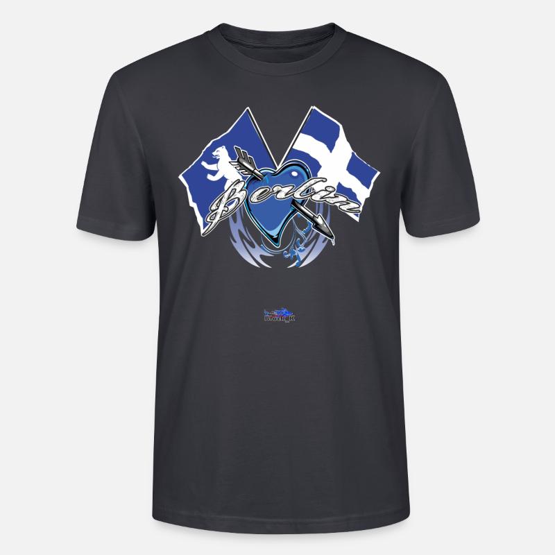 Afficher le drapeau - Berlin - T-shirt bio CRAFTER Stanley Stella Unisexe - bleu gris foncé