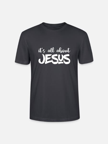 Christliches Design - Alles dreht sich um Jesus - Stanley/Stella Unisex Bio-T-Shirt CRAFTER - Dunkles Graublau