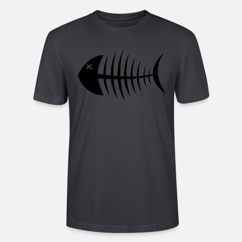 Fischgrätenmuster 2 - Stanley/Stella Unisex Bio-T-Shirt CRAFTER - Dunkles Graublau