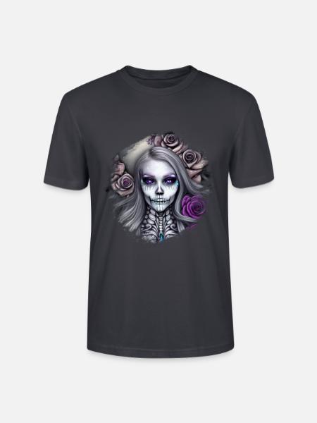 Skelett Frau - Stanley/Stella Unisex Bio-T-Shirt CRAFTER - Dunkles Graublau