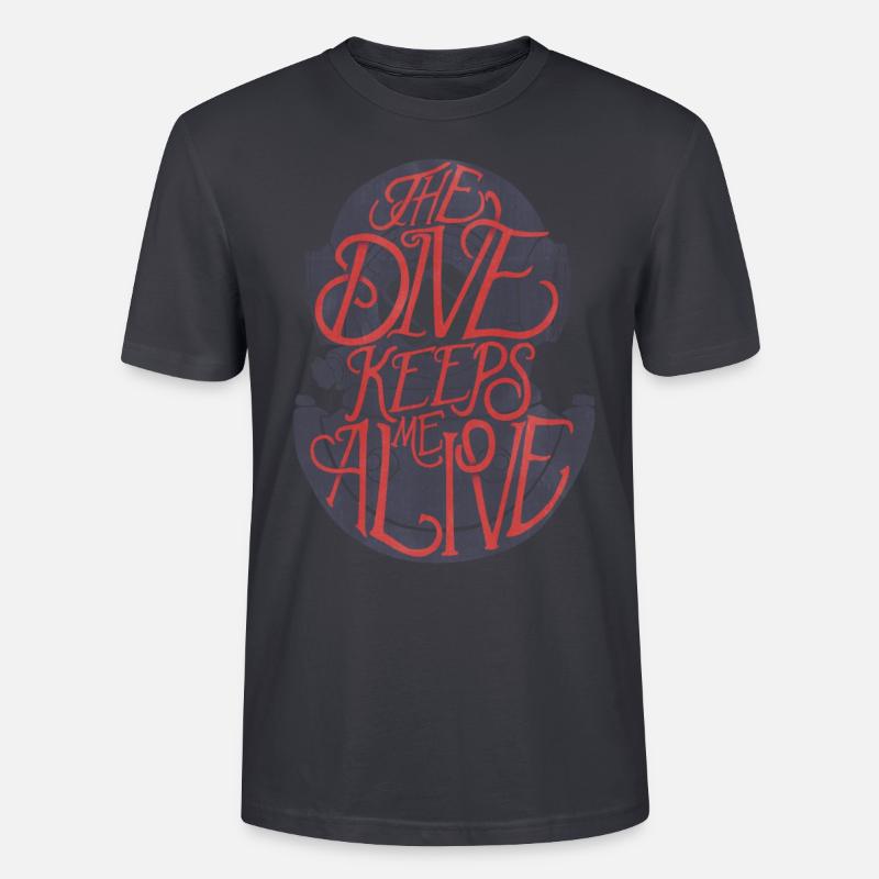 The Dive Keeps Me Alive - Stanley/Stella Unisex Bio-T-Shirt CRAFTER - Dunkles Graublau